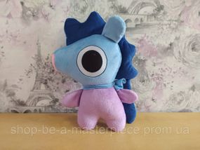 Плюшевая мягкая корейская игрушка единорог MANG Манг BT21 группы BTS талисман K-POP 35 см 00239
