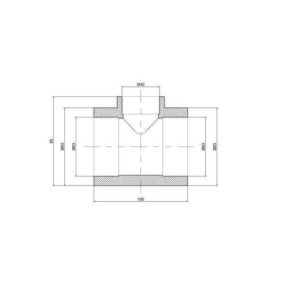 Трійник PPR Thermo Alliance 63х40х63 DSC114 | Зображення 1