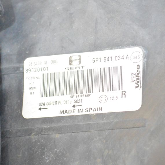 Фара права Seat Altea Leon Toledo 2004-2009 Фара передня права Сеат Альтеа Леон Толедо 5P1941034A | Зображення 5