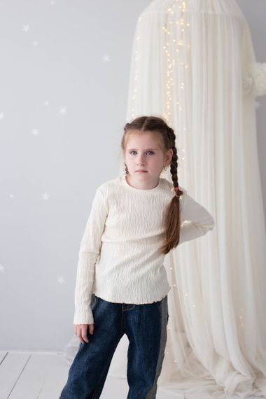 Джемпер для дівчинки Носи своє 128 Білий (p-15094-172390) | Зображення 5