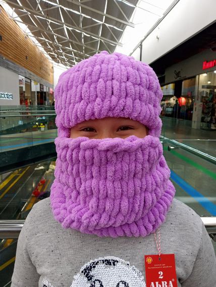 Шапка-балаклава "фуксія"