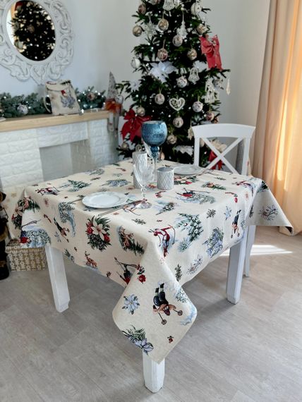 Скатертина гобеленова EDEN CHAMONIX Limaso, 137х280, Прямокутна, Новорічний, Без люрексу, 45% поліестер, 55% бавовна, Гобелен | Зображення 9