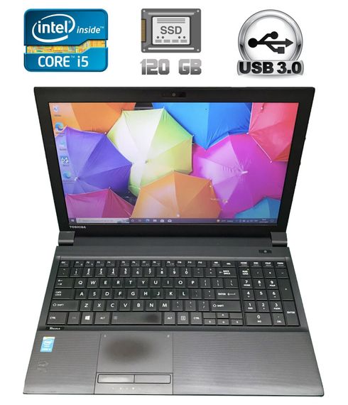 Ноутбук Toshiba Tecra A50-A / 15.6" (1366x768) TN / Intel Core i5-4200M (2 (4) ядра по 2.5-3.1 GHz) / 8 GB DDR3 / 120 GB SSD / HD Graphics 4600 / WebCam / DVD-RW / USB 3.0 / HDMI б/у