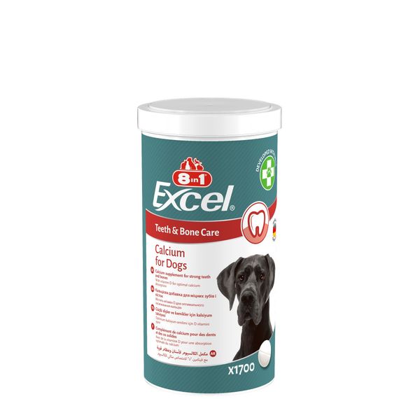 Вітаміни 8in1 Excel Calcium для цуценят та дорослих собак, для зубів та кісток, кальцій, 1700 шт | Зображення 2