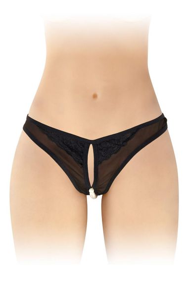 Трусики з перлинами і доступом Fashion Secret Sophie Black Sex Aura