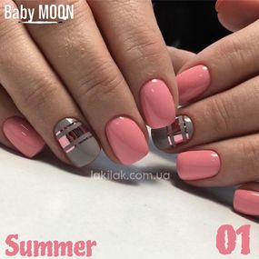 Гель-лак BABY MOON Summer №01 нежный лососевый, 6 мл