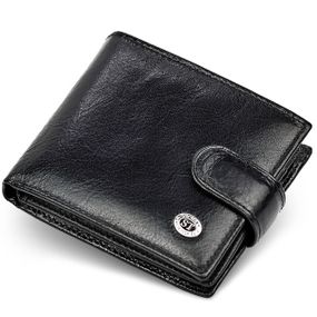 Стильне чоловічий портмоне з натуральної шкіри ST Leather B-MS34 Чорний