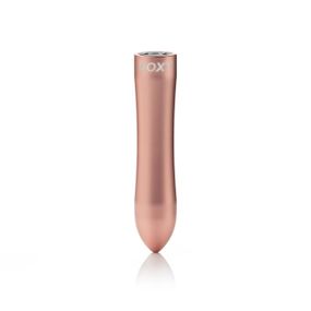 Потужна віброкуля DOXY ROSE GOLD у металевому кейсі, ультрагладенька, 7 режимів Sex Aura