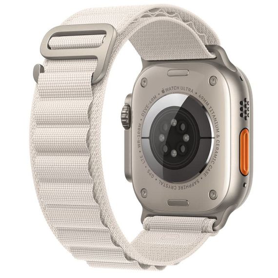 Ремешок Alpine Loop для Apple Watch 42(ser.1-3)/44/45/46/49mm (m/l) Серый / Starlight | Зображення 2