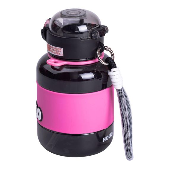 Пляшка для води дитяча з трубочкою 680 мл з ручкою та ремінцем Чорна HP-14-46B | Зображення 4