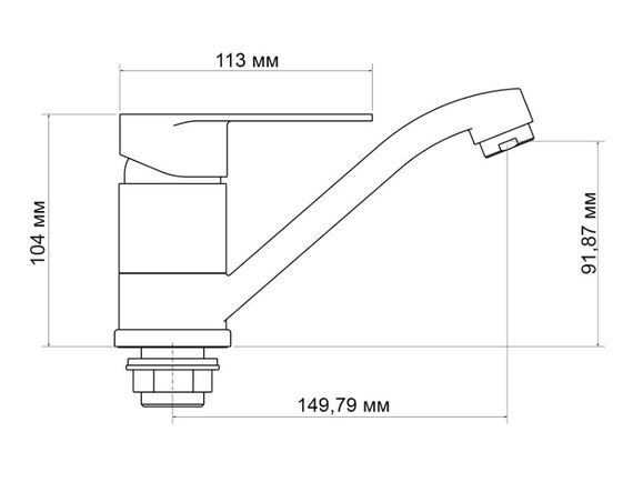 Змішувач для кухні Lidz Tani 003M, Chrome (k40) LDTAN003MCRM44969 | Зображення 1