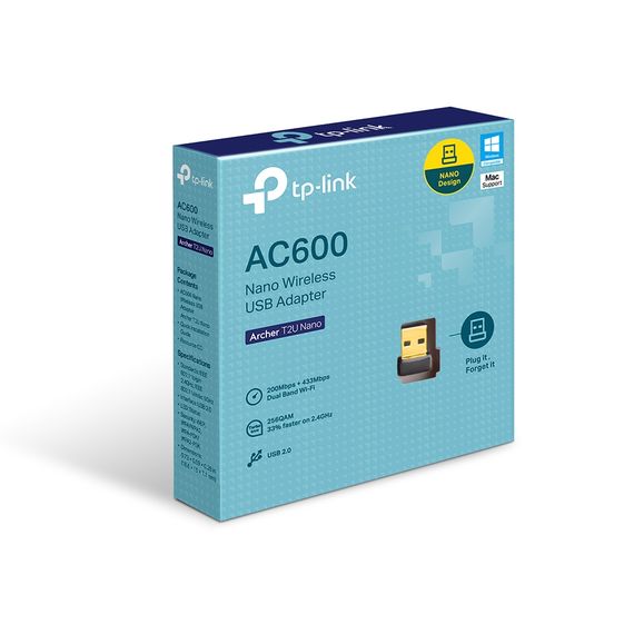 USB-адаптер TP-Link Archer T2U nano AC600 (ARCHER-T2U-NANO) (ARCHER-T2U-NANO) | Зображення 4