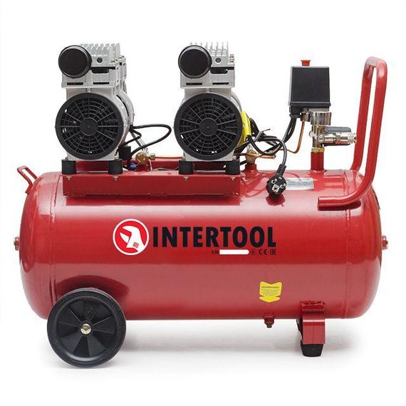 Компресор безмасляний 50 л, 8 aтм, 270 л/хв INTERTOOL PT-0023