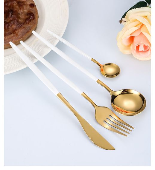 Набір столових приборів Kitchen білий на 6 персон | Зображення 6