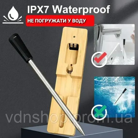 Цифровий Bluetooth термометр з керуванням через телефон, для м'яса, гриля та духовки | Зображення 5