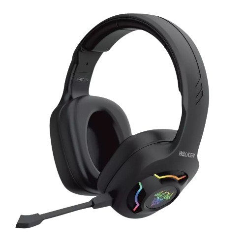 Навушники ігрові бездротові WALKER WBT-79 RGB Big з мікрофоном чорний
