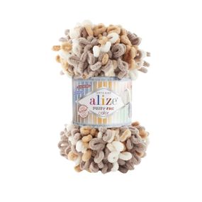 Пряжа Alize Puffy FINE Color 6403 фантазийная нить плюшевая