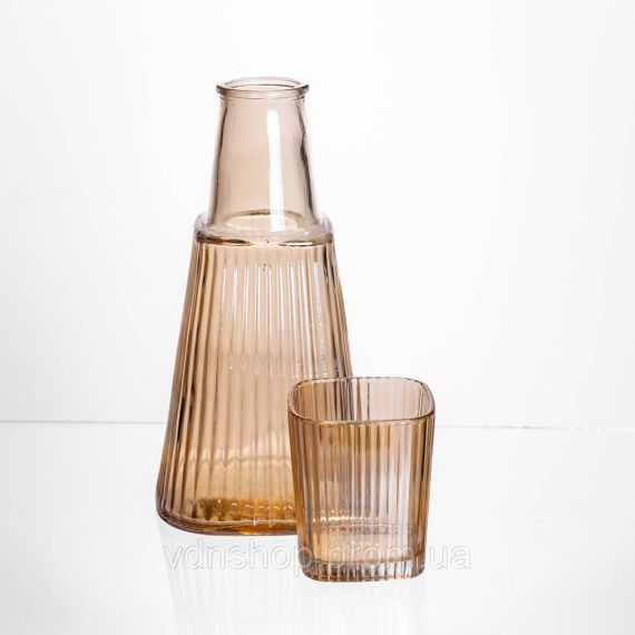 Кувшин 1 литр со стаканом 1 шт по 200 мл Коричневый HP-19-PYF-2 | Зображення 1