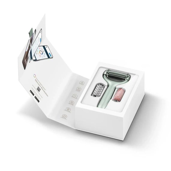 Ролик для голкової мезотерапії обличчя та тіла GESKE MicroNeedle Face&Body Roller 9в1 turquoise, Зелений | Зображення 8