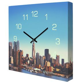 Часы настенные на холсте New York 35х35х4,2 см (CH_P_14I014)