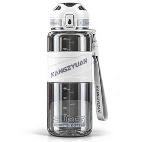 Спортивна пляшка KANGZYUAN 700 мл — Біла Tritan BPA-free, ударостійка еко-пляшка з фільтром та ремінцем