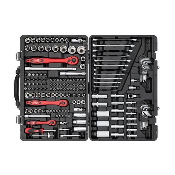 Професійний набір інструментів 1/4", 3/8", 1/2", 176 од. INTERTOOL ET-7176 | Зображення 1