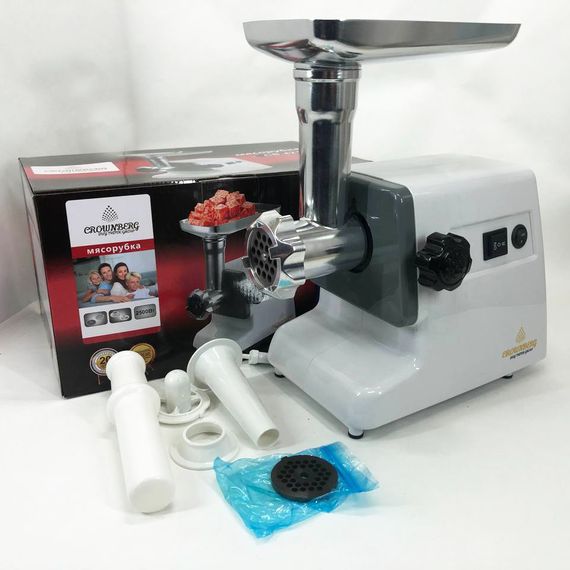 Электрическая мясорубка с дисковой насадкой Crownberg CB-4211 2500Вт, Мясорубки надежные HZ-95 | Зображення 4