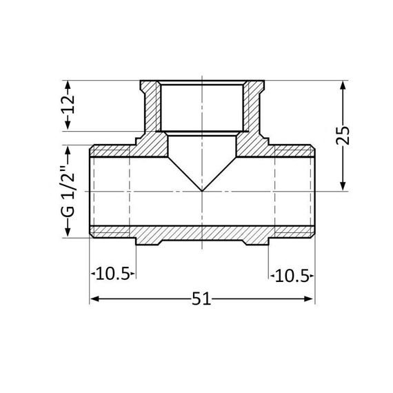 Тройник Thermo Alliance Standart 1/2" НВН SD41615 | Зображення 1