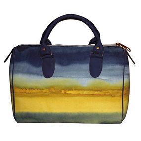 Сумка бочонок Barrel Желто-синие разводы 28x18x17 см (SB_21M011_TSI)