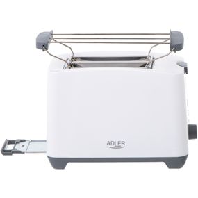 Тостер Adler AD 3216 white 1000Вт/2 відділення/7 режимів підсмажування/розморожування/підігрів булок