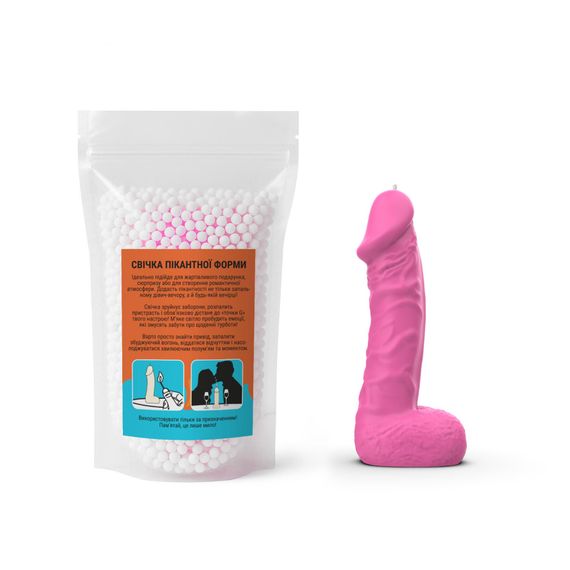 Свічка у вигляді члена Чистий Кайф LARGE Pink | Зображення 3