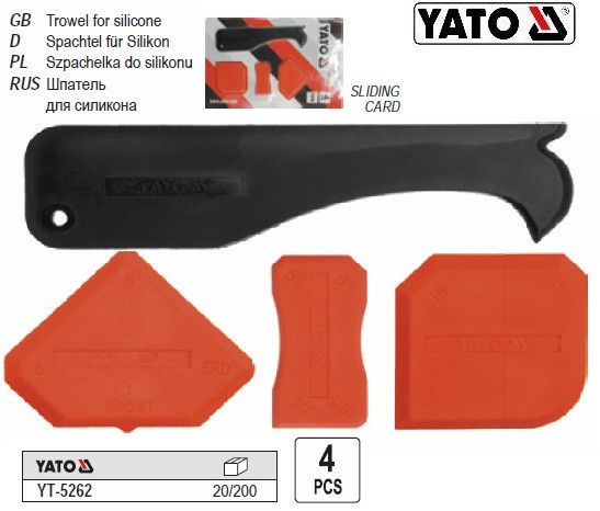 Набір шпателів для силікону шпатель 4 штуки Польща YATO YT-5262 | Зображення 1