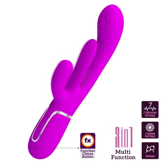 Вібратор із стимулятором клітора PRETTY LOVE — Shonia Purple 3 in 1, BW-500041 Sex Aura | Зображення 1