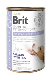 Вологий корм Brit Veterinary Diet для собак що страждають на шлунково кишкові розлади з лососем 400г