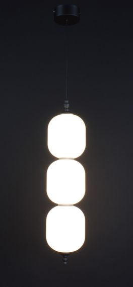 Люстра світлодіодна підвісна LED світильник для квартири на стелю лед 27164 Чорний 60-200х13х13 см. | Зображення 1