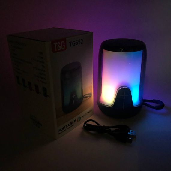 Портативна колонка TG652 5W з RGB підсвічуванням та ремінцем. KY-704 Колір: синій | Зображення 3
