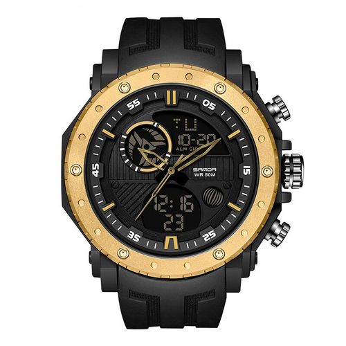 Чоловічий годинник Sanda 6012 Black-Gold