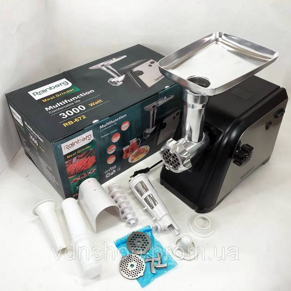 Мясорубки для кафе Rainberg RB-672 3000W, Мясорубка для домашнего приготовления мяса HE-63 | Зображення 6