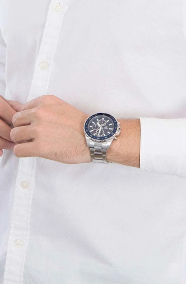 Часы наручные мужские кварцевые на стальном браслете Оригинал Casio Edifice EFR-568D-2AVUEF | Зображення 3