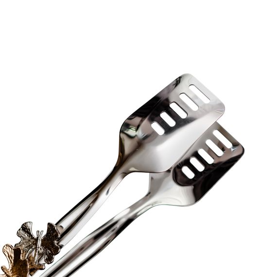 Щипці кухонні металеві 29×5 (см) кулінарні щипці для м'яса, риби, гриля кухарські щипці для Сріблястий HP-8-63 | Зображення 2