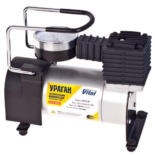 Компресор автомобільний "Ураган" КА-У12040 100psi/12Amp/35л/прикур.+перехідник