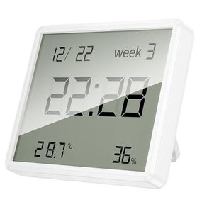 Електронний термогігрометр + годинник Hoco HX41 5in1 Indoor White