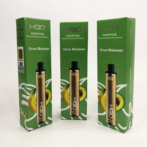 Одноразовая pod-система HQD Cuvie PLUS 1200 puffs. Огни Майами | Зображення 3