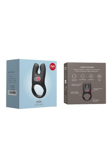 Ерекційне віброкільце Fun Factory Nos чорне, 8 см Sex Aura | Зображення 9