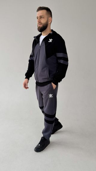 Спортивний костюм унісекс adidas колір графіт | Зображення 6