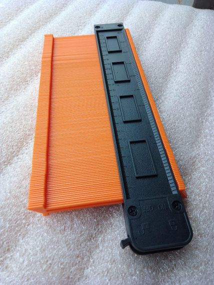 Будівельний шаблон для перенесення контурів, довжина 25см, глибина 6см, з фіксатором | Зображення 3