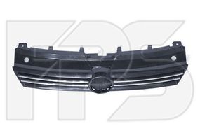 Решетка радиатора VW Polo седан, Polo V '09-15 (два хром молдинга) (FPS) 6RU853653 - без эмблемы