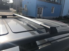 Перемички на рейлінги без ключа (2 шт) Сірий для Mercedes Vito W639 2004-2015рр