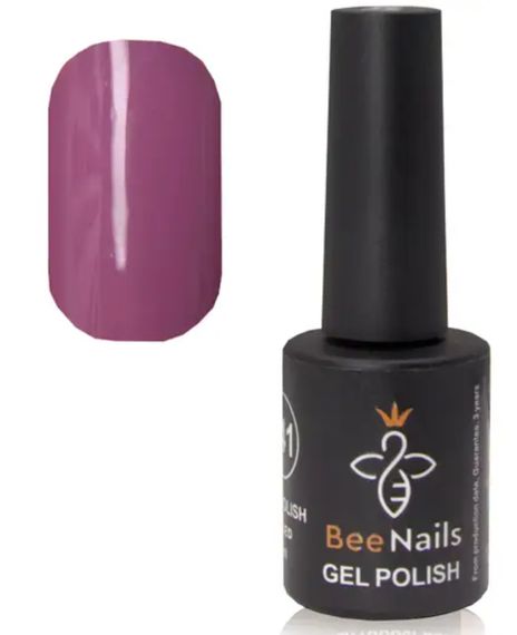 Гель-лак для нігтів Bee Nails 145 (вересково-фіолетовий) 8мл | Зображення 1