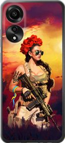 Чехол на Oppo A78 4G Украинка с оружием "5316u-3142-17620"